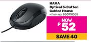 Hama Optical 3 Button Cabled Mouse