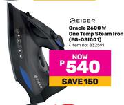 Eiger Oracle 2600W One Temp Steam Iron RG-0SI001