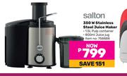 Salton 350W Stainless Steel Juice Maker