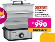 Goldair 3 Tier Food Steamer GFS-300 S/S