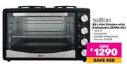 Salton 30L Mini Kitchen With 2 Hotplates SFMK-02