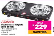 Sunbeam Double Spiral Hotplate SDS-200BB