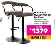 Koga Flynn 2 Pack Tan Bar Stool