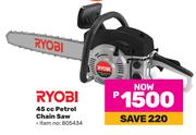 Ryobi 45cc Petrol Chain Saw