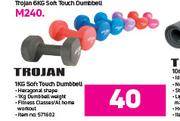 Trojan 6Kg Soft Touch Dumbbell