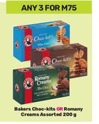Bakers Choc Kits Or Romany Creams Assorted-For 3 x 200g
