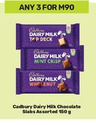 Cadbury Dairy Milk Chocolate Slabs Assorted-For 3 x 150g