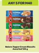Bakers Topper Cream Biscuits Assorted-For 5 x 125g