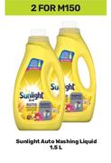 Sunlight Auto Washing Liquid-For 2 x 1.5L