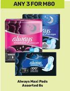Always Maxi Pads Assorted-For 3 x 8s