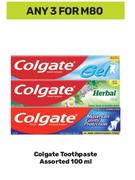 Colgate Toothpaste Assorted-For 3 x 100ml