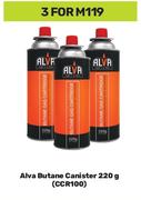 Alva Butane Canister CCR100-For 3 x 220g