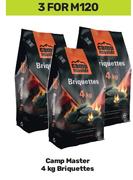 Campmaster Briquettes-For 3 x 4Kg