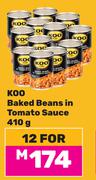 Koo Baked Beans In Tomato Sauce-For 12 x 410g