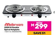 Mellerware 2500W Double Spiral Hotplate