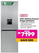 Defy 323L Bottom Freezer Fridge DAC627