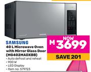 Samsung 40L Microwave Oven With Mirror Glass Door MG402MADXBB
