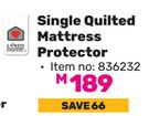 Always Home Single Quilted Mattress Protector