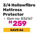 Always Home 3/4 Hollow Fibre Mattress Protector