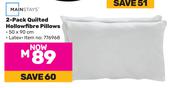 Mainstays 2 Pack Quilted Hollow Fibre Pillows