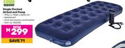 Camp Master Single Flocked Airbed & Pump