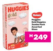 Huggies Gold Nappies Jumbo Pack Assorted Sizes