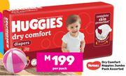 Huggies Dry Comfort Nappies Jumbo Pack Assorted-Per Pack