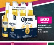 Corona Extra Imported Beer NRB-6 x 355ml Per Pack
