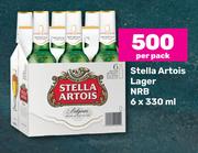 Stella Artois Lager NRB-6 x 330ml Per Pack
