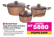 Bennett Read jogo de panelas de cobre e pedra com 6 pecas (801317)
