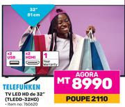 Telefunken TV LED HD de 32" TLEDD-32HD (760620)