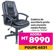 Parker Medio Cadeira de escritorio preta com encosto (742767)