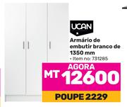Ucan Armario de embutir branco de 1350mm (731285)