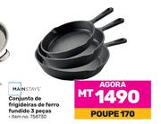 Mainstays Conjunto de frigideiras de ferro fundido 3 Pecas (758730)