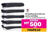Always Home 10 toalhas de rosto em cores sortidos (850022031001/02)