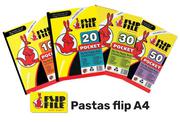 Flip File Pastas Flip A4 Pasta de arquivo com 10 bolsas-cada