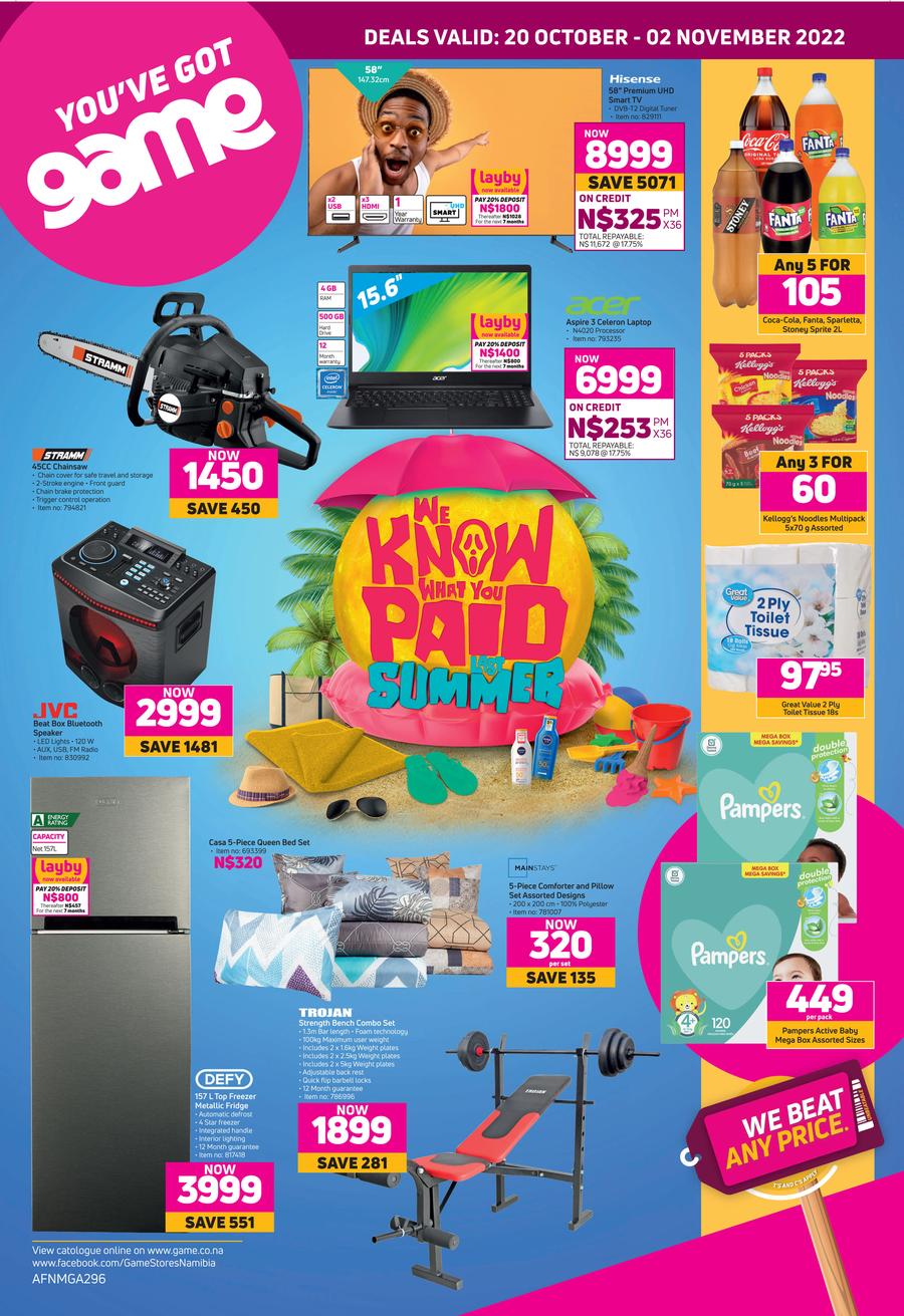 Game Namibia : We Know What You Paid Last Summer (20 October - 2 ...