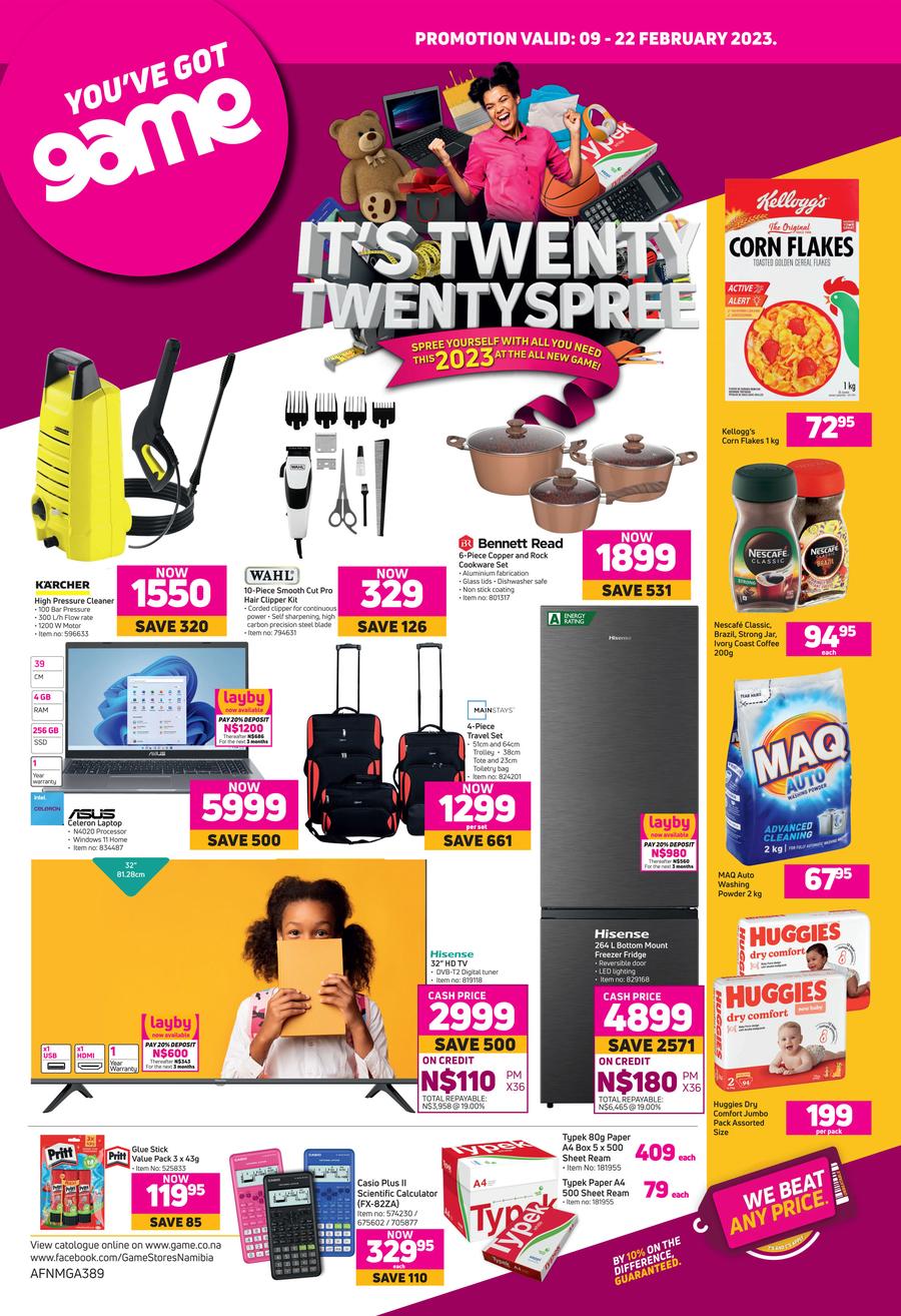 Game Namibia : It's Twenty TwentySpree (9 February - 22 February 2023