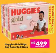 Huggies Gold Giga Bag Assorted Sizes-Per Pack