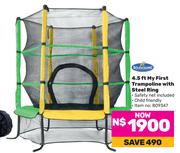 Bouceking 4.5 Ft My Fist Trampoline With Steel Ring