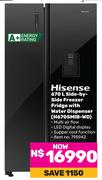 Hisense 670L Side By Side Freezer Fridge With Water Dispenser H670SMIB-WD