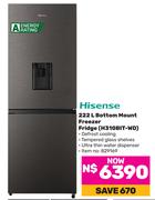 Hisense 222L Bottom Mount Freezer/Fridge H310BIT-WD