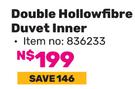 Always Home Double Hollow Fibre Duvet Inner