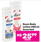 Dawn Body Lotion Assorted-400ml Each