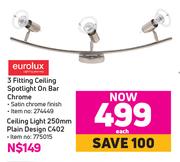 Eurolux Ceiling Light 250mm Plain Design C402