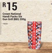 Crown National Handi Packs Six Gun Grill BBQ-200g