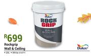 Dulux White Rockgrip Wall & Ceiling-20Ltr