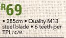 Blade Saw Meat 285cm