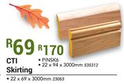 CTI Skirting-22 x 69 x 3000mm