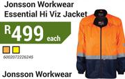 Jonsson Workwear Essential Hi Viz Jacket Or Jonsson Workwear Essential Two Tone Hi Viz Jacket-Each